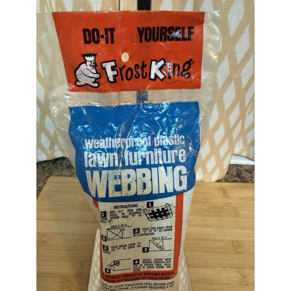 Mint Green Vtg Frost King Lawn Furniture Webbings Unopened 2 1/4" x‎ 39' PW39SE - Picture 5 of 9